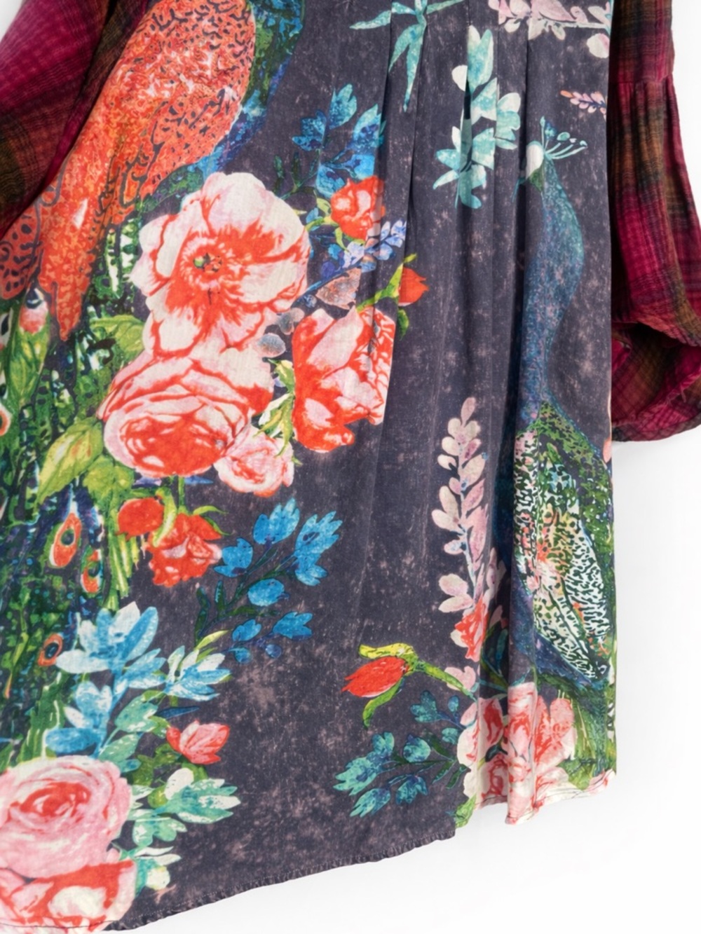 ARATTA Silent Journey Mixed Media Plaid Tunic Dress - Picture 10 of 15